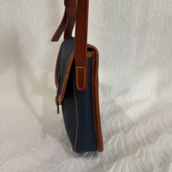 Dooney & Bourke Dark Blue and Tan Crossbody Bag - Picture 6 of 12